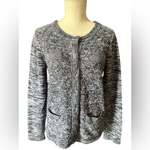 Jones New York Black and Gray Cardigan.- M